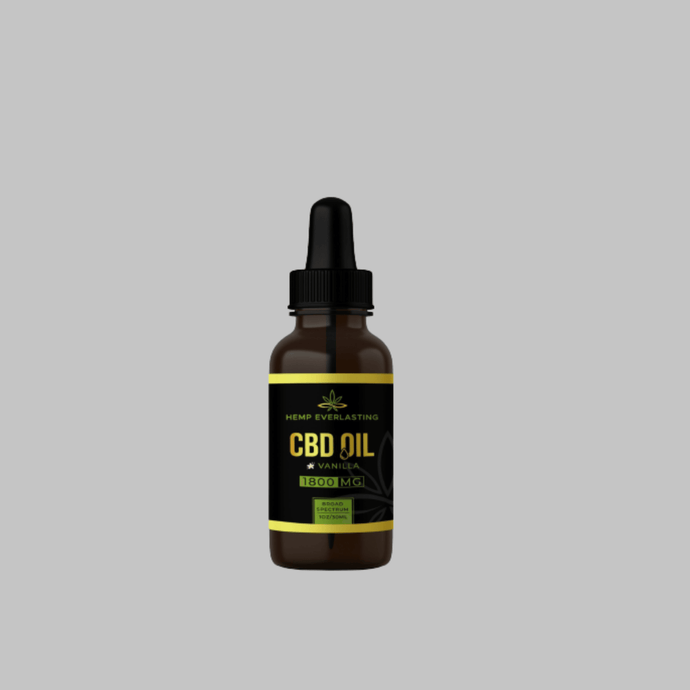 CBD Oil - Broad Spectrum 1800mg - Vanilla - Hempeverlasting